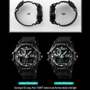 SKMEI 1357 Mens Multifunctional Sports Digital Watch Student Water-resistant Watch(Blue)