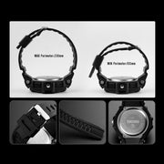 SKMEI 1357 Mens Multifunctional Sports Digital Watch Student Water-resistant Watch(Blue)