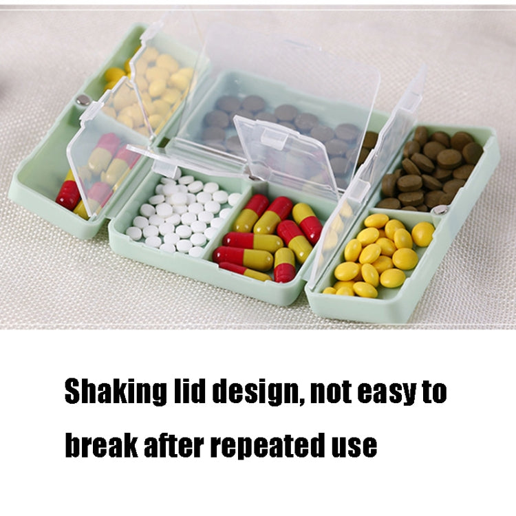 Folding Portable Sealed and Dispensing Small Pill Box(Green) - free shipping - PMC TechLife - Order now!