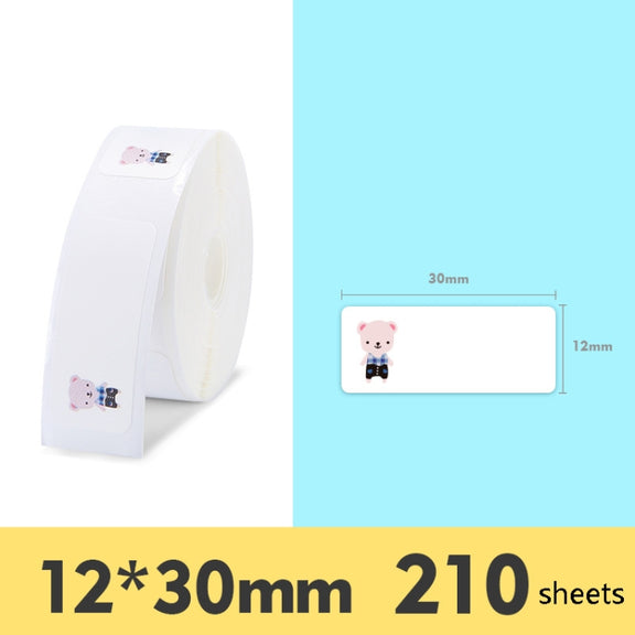 Thermal Label Paper Commodity Price Label Household Label Sticker for NIIMBOT D11(Baby Bear)