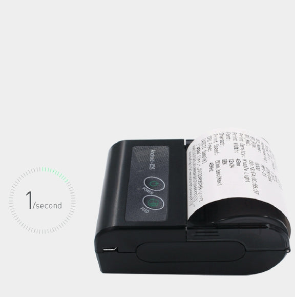 58HB6 Portable Bluetooth Thermal Printer Label Takeaway Receipt Machine, Supports Multi-Language & Symbol/Picture Printing, Model: US Plug (English)