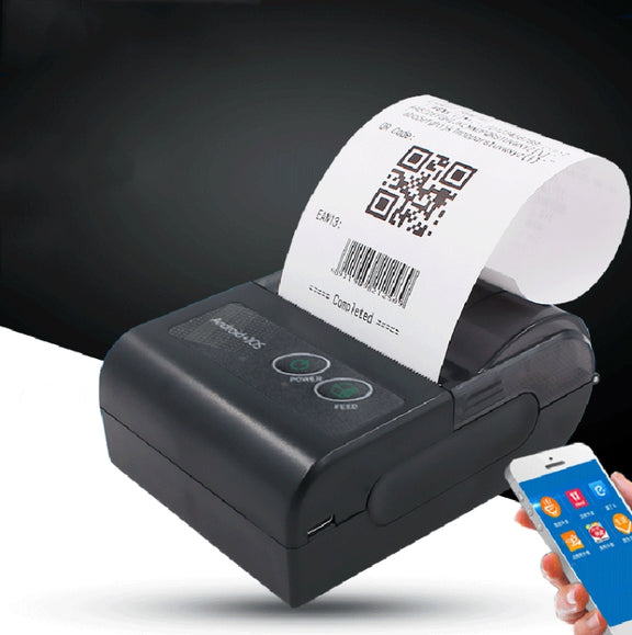 58HB6 Portable Bluetooth Thermal Printer Label Takeaway Receipt Machine, Supports Multi-Language & Symbol/Picture Printing, Model: EU Plug (Brazilian Portuguese)
