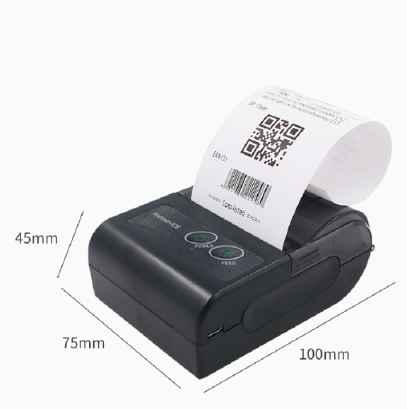 58HB6 Portable Bluetooth Thermal Printer Label Takeaway Receipt Machine, Supports Multi-Language & Symbol/Picture Printing, Model: EU Plug (Brazilian Portuguese)