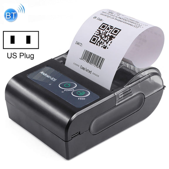 58HB6 Portable Bluetooth Thermal Printer Label Takeaway Receipt Machine, Supports Multi-Language & Symbol/Picture Printing, Model: US Plug (Traditional Chinese)