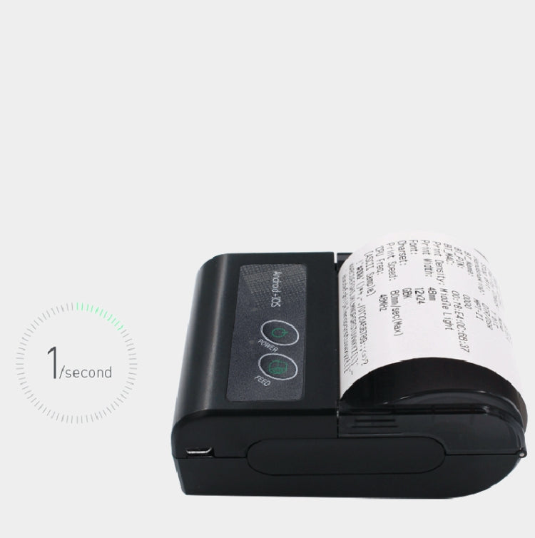 58HB6 Portable Bluetooth Thermal Printer Label Takeaway Receipt Machine, Supports Multi-Language & Symbol/Picture Printing, Model: US Plug (Spanish)