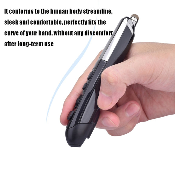 PR-08 1600DPI 6 Keys 2.4G Wireless Electronic Whiteboard Pen Multi-Function Pen Mouse PPT Flip Pen(Red)