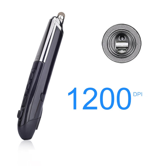 PR-08 1600DPI 6 Keys 2.4G Wireless Electronic Whiteboard Pen Multi-Function Pen Mouse PPT Flip Pen(Black)