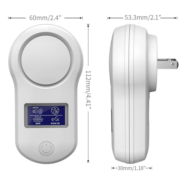 BG-305 Display Ultrasonic Insect Repellent, Product specifications: EU Plug(White) - Repellents by PMC TechLife | Online Shopping South Africa | PMC TechLife | Buy Now Pay Later Mobicred