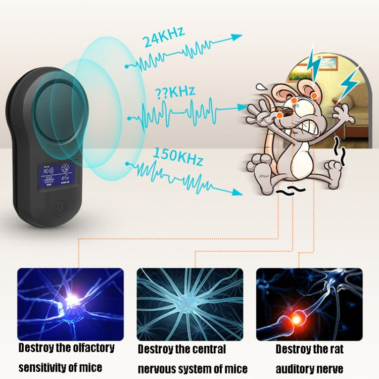 BG-305 Display Ultrasonic Insect Repellent, Product specifications: UK Plug(Black)