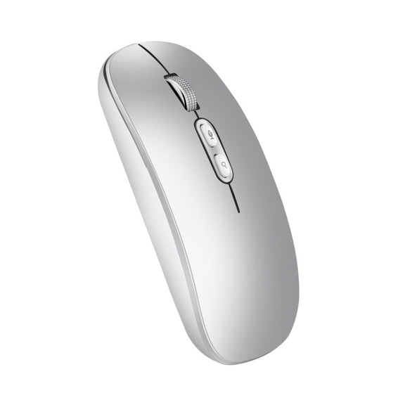 M103 1600DPI 5 Keys 2.4G Wireless Mouse Charging Ai Intelligent Voice Office Mouse, Support 28 Languages(Silver)