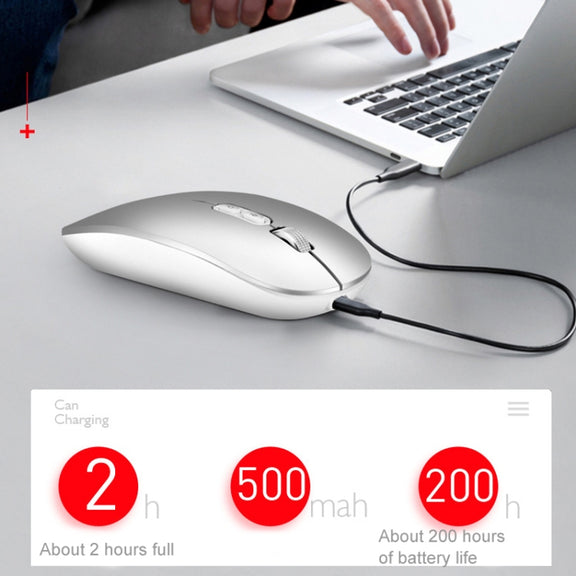 M103 1600DPI 5 Keys 2.4G Wireless Mouse Charging Ai Intelligent Voice Office Mouse, Support 28 Languages(Gray)