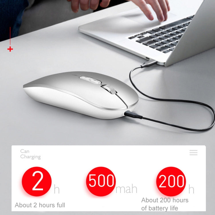 M103 1600DPI 5 Keys 2.4G Wireless Mouse Charging Ai Intelligent Voice Office Mouse, Support 28 Languages(Gray)
