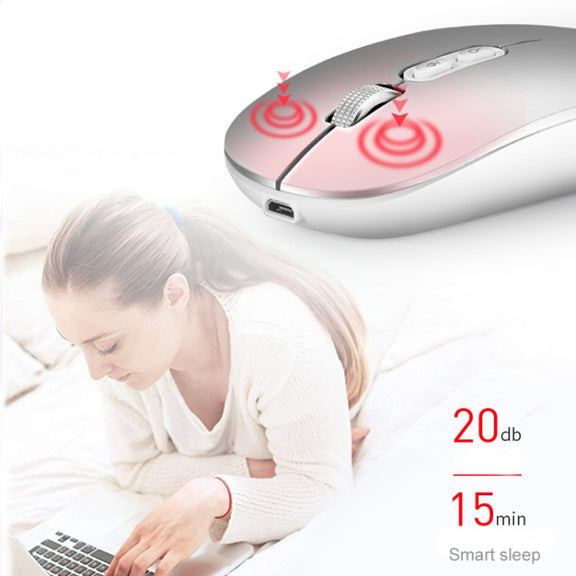 M103 1600DPI 5 Keys 2.4G Wireless Mouse Charging Ai Intelligent Voice Office Mouse, Support 28 Languages(Gray)