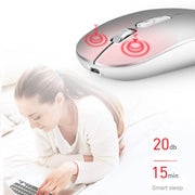 M103 1600DPI 5 Keys 2.4G Wireless Mouse Charging Ai Intelligent Voice Office Mouse, Support 28 Languages(Silver)