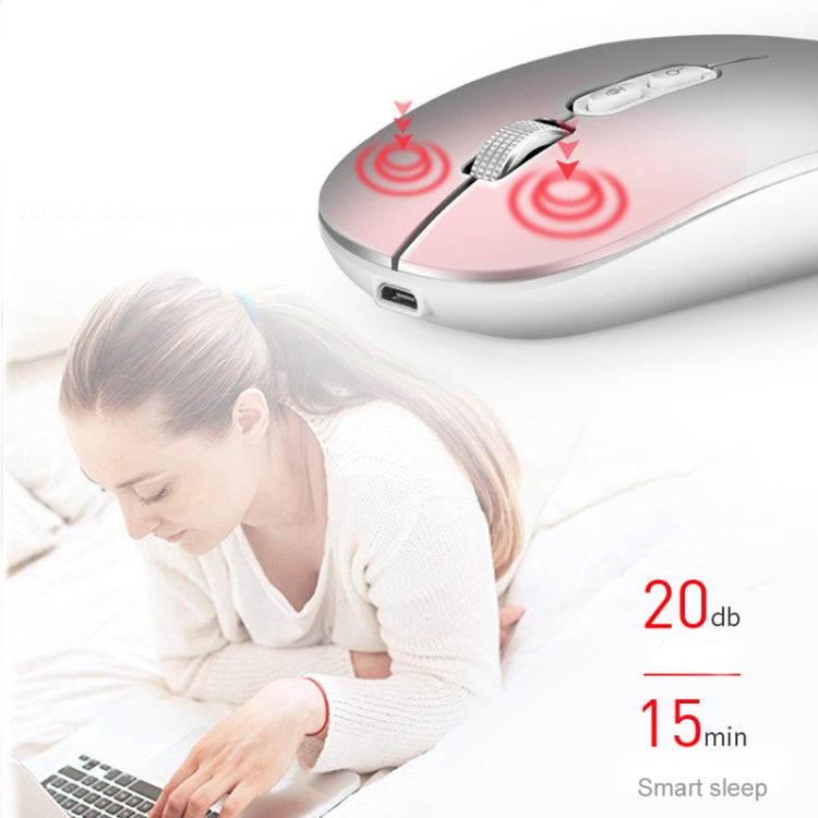M103 1600DPI 5 Keys 2.4G Wireless Mouse Charging Ai Intelligent Voice Office Mouse, Support 28 Languages(Silver)