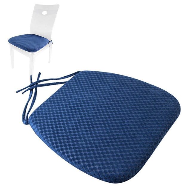 Memory Foam Thicken Stool Cushion Sofa Window Sill Bay Window Seat Cushion, Colour: Dot Bandage (Navy Blue)