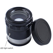 8 LED Lights 3 Groups Of Optical Glass HD With Scale 10 Times Magnifying Glass, Specification: Complex Scale Board