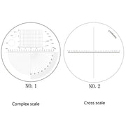 8 LED Lights 3 Groups Of Optical Glass HD With Scale 10 Times Magnifying Glass, Specification: Cross Scale Board