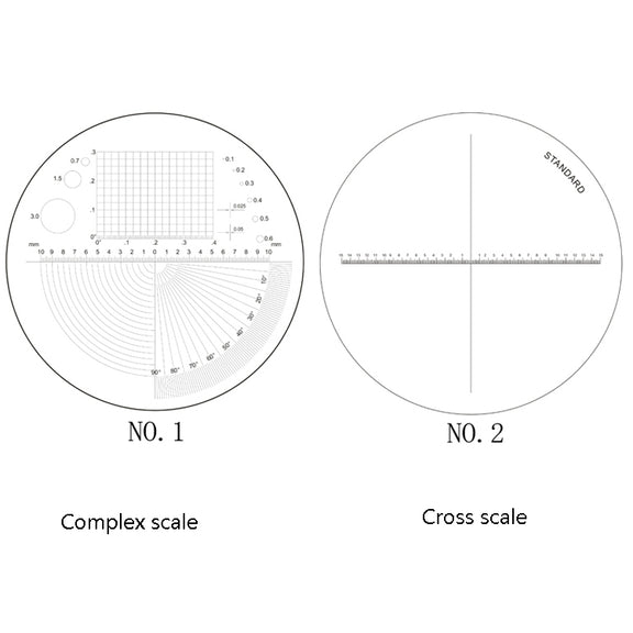 8 LED Lights 3 Groups Of Optical Glass HD With Scale 10 Times Magnifying Glass, Specification: Cross Scale Board