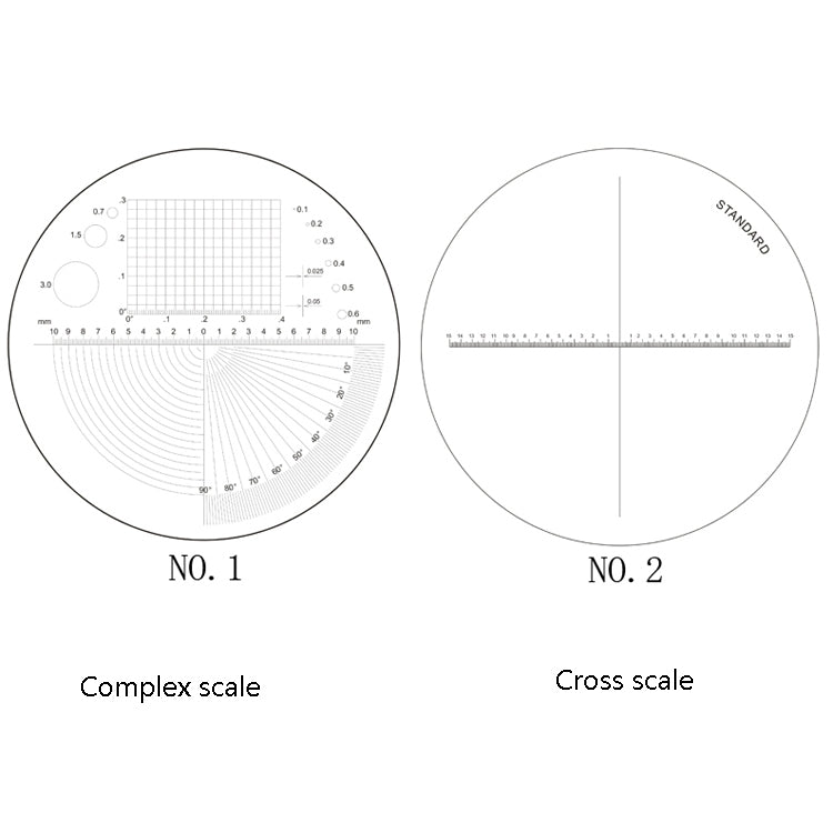 8 LED Lights 3 Groups Of Optical Glass HD With Scale 10 Times Magnifying Glass, Specification: Cross Scale Board