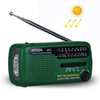 DE13 Hand-Cranked Power Full Band Solar Charging Emergency Outdoor Radio(Green) - Radio Player by PMC TechLife | Online Shopping South Africa | PMC TechLife | Buy Now Pay Later Mobicred