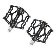 Bicycle Pedal Mountain Bike Aluminum Alloy Palin Pedal Non-Slip Bearing Pedal(901 Black)