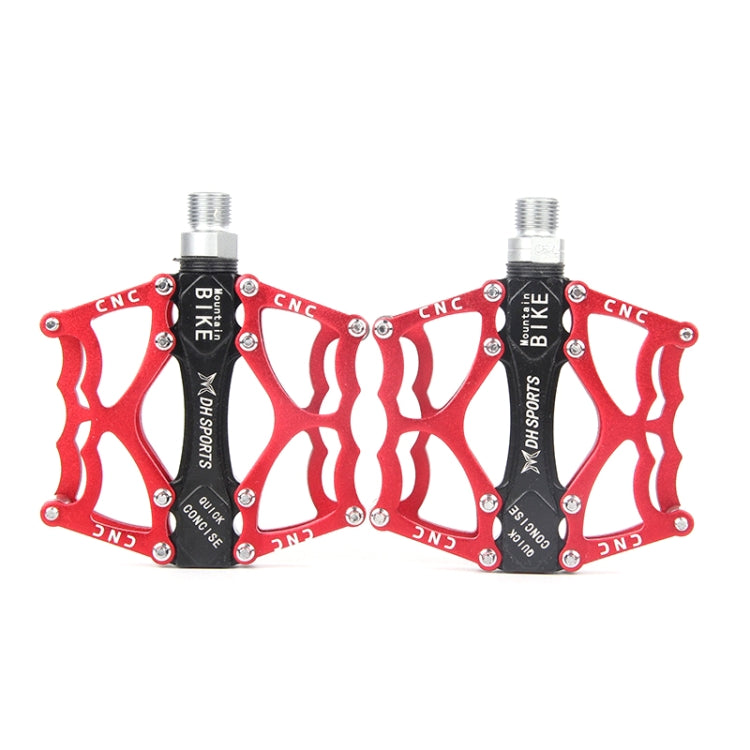 Bicycle Pedal Mountain Bike Aluminum Alloy Palin Pedal Non-Slip Bearing Pedal(901 Red) - Pedals by PMc TechLife | Online Shopping South Africa | PMc TechLife | Buy Now Pay Later Mobicred