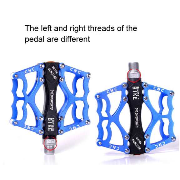 Bicycle Pedal Mountain Bike Aluminum Alloy Palin Pedal Non-Slip Bearing Pedal(901 Red)