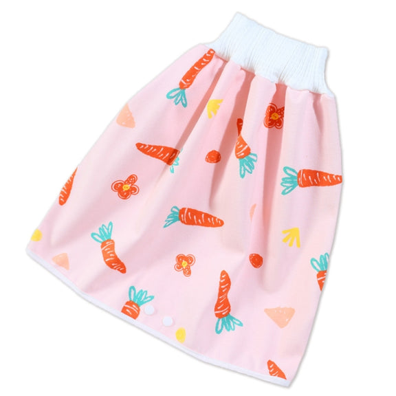 Baby Water-Proof And Leak-Proof Cloth Diapers Children Washable Cotton Cloth Bed-Wetting Skirt Pants, Colour: L(Carrot)