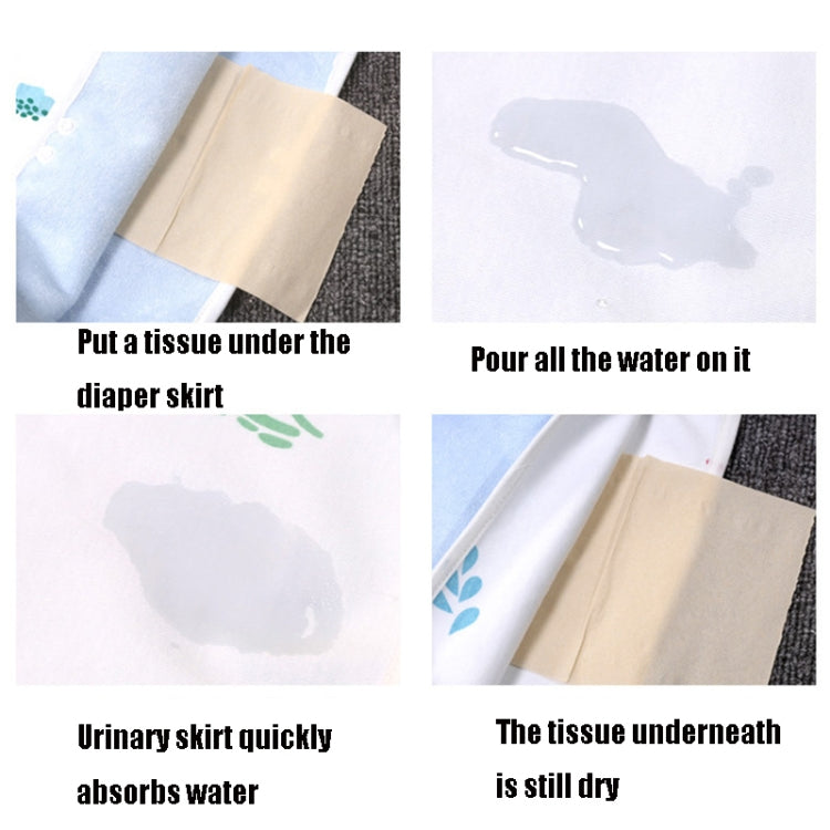Baby Water-Proof And Leak-Proof Cloth Diapers Children Washable Cotton Cloth Bed-Wetting Skirt Pants, Colour: L(Elephant Curl Lion)