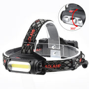 TG-TD113 T6+COB Head-Mounted USB Charging Rotating Multi-Function Headlight White Red And Green Three Light Sources Headlight (With Charging Set)