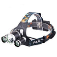 Strong Light Long-Range Rechargeable Three-Head Lamp Outdoor Fishing Lamp Led Head-Mounted Flashlight (1T6 x 2XPE Without Battery) - Headlamp by PMC Jewellery | Online Shopping South Africa | PMC Jewellery | Buy Now Pay Later Mobicred