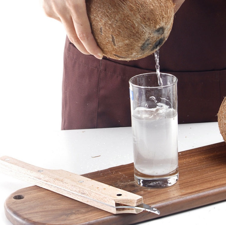Multifunctional Stainless Steel Coconut Shell Opener With Wooden Handle Coconut Meat Knife Kitchen Gadgets, Specification: Knock Coconut Knife - free shipping - PMC TechLife - Order now!