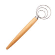 2 PCS 13 Inch Oak Handle Flour Mixer Dough Stainless Steel Mixing Rod Coil Whisk Three Circle Agitator - free shipping - PMC TechLife - Order now!