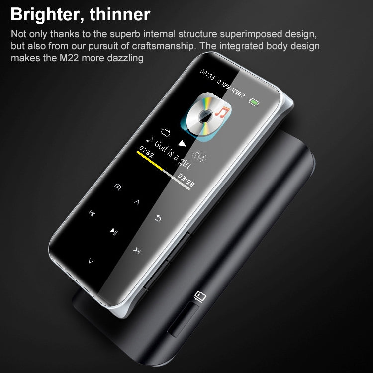 M22 Portable Bluetooth Touch Screen MP3 Player Recorder E-Book, Memory Capacity: 32GB(Black)