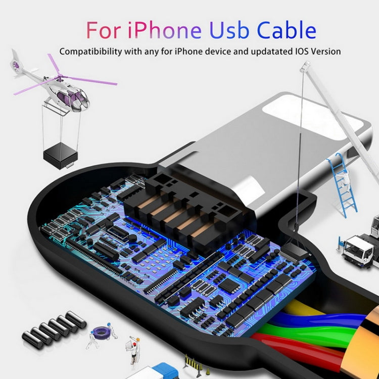 MCDODO 2A USB to 8 Pin Fast Charging Data Cable, Length:1.8m(Black) - free shipping - PMC Jewellery - Order now!