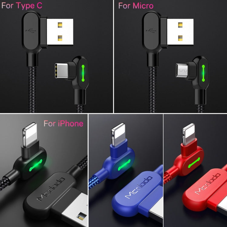 MCDODO 2A USB to 8 Pin Fast Charging Data Cable, Length:1.8m(Black)