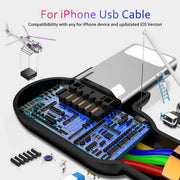 MCDODO 2A USB to 8 Pin Fast Charging Data Cable, Length:0.5m(Black)