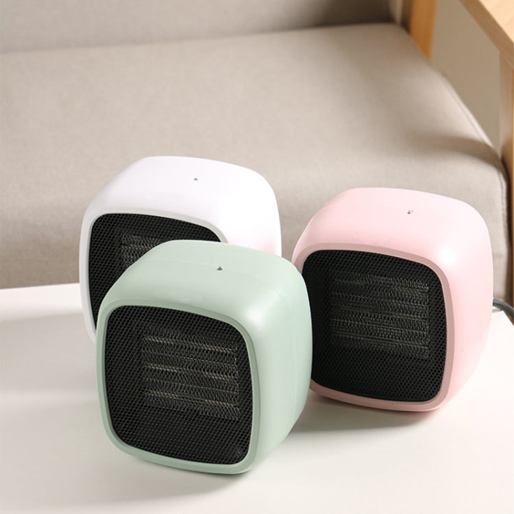 Home Desktop Mini Portable PTC Dumping Power-off Heater, Specification:US Plug(White)