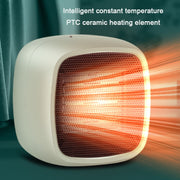 Home Desktop Mini Portable PTC Dumping Power-off Heater, Specification:US Plug(Pink)