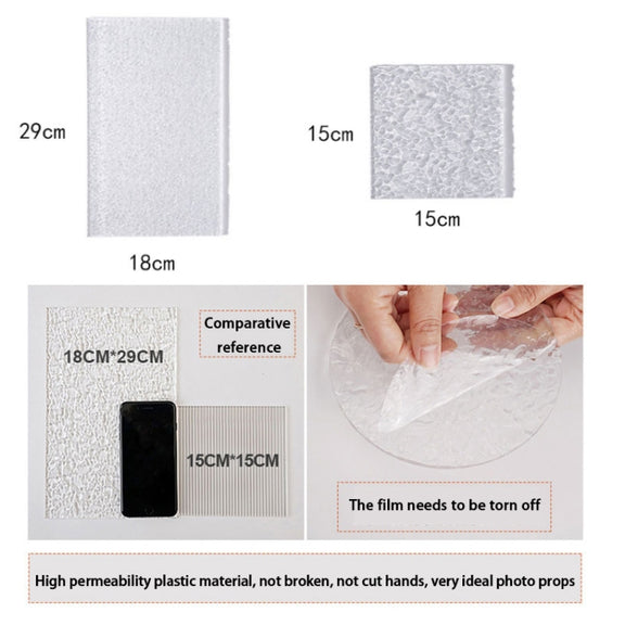 18 x 29cm Acrylic Texture Background Board Photo Props Background Decorative Geometric Ornaments(Ice Pattern)