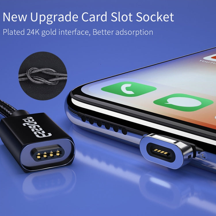 2 PCS ESSAGER Smartphone Fast Charging and Data Transmission Magnetic Cable with USB-C / Type-C Magnetic Head, Cable Length: 2m(Black) - Charging Cable & Head by PMC TechLife | Online Shopping South Africa | PMC TechLife