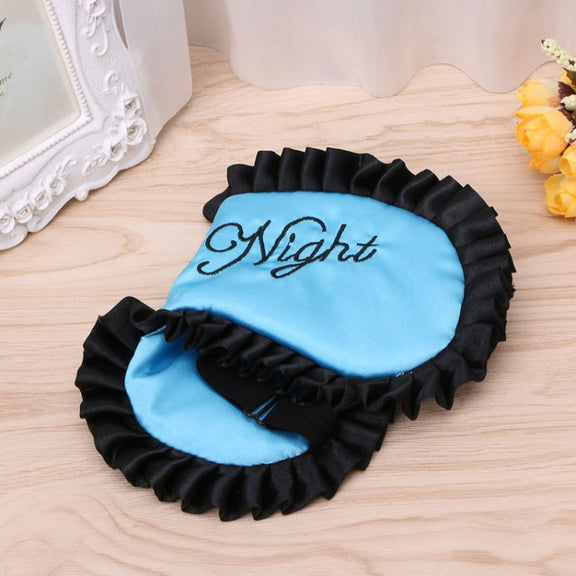 Comfortable Imitation Silk Satin Personalized Travel Sleep Mask Eye Cover(Beige)