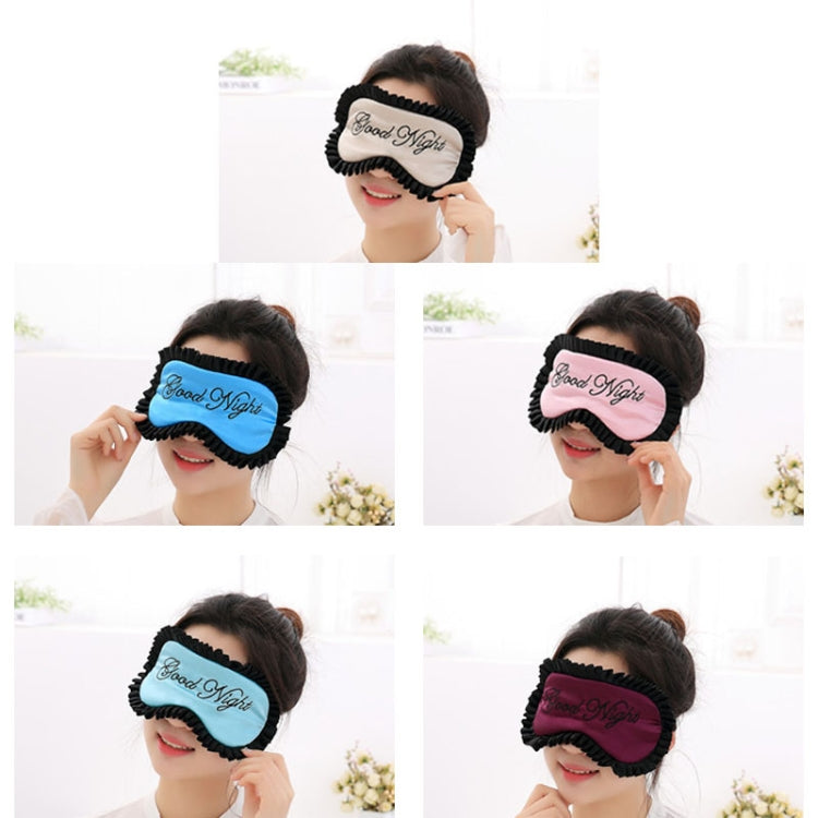 Comfortable Imitation Silk Satin Personalized Travel Sleep Mask Eye Cover(Beige)