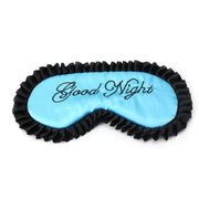 Comfortable Imitation Silk Satin Personalized Travel Sleep Mask Eye Cover(Blue)