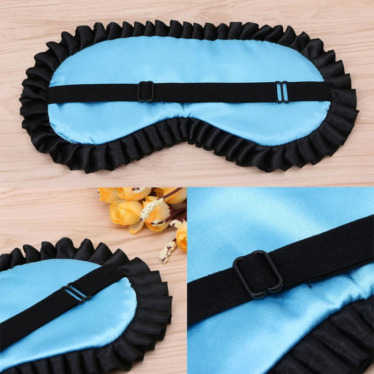 Comfortable Imitation Silk Satin Personalized Travel Sleep Mask Eye Cover(Blue) - free shipping - PMC TechLife - Order now!