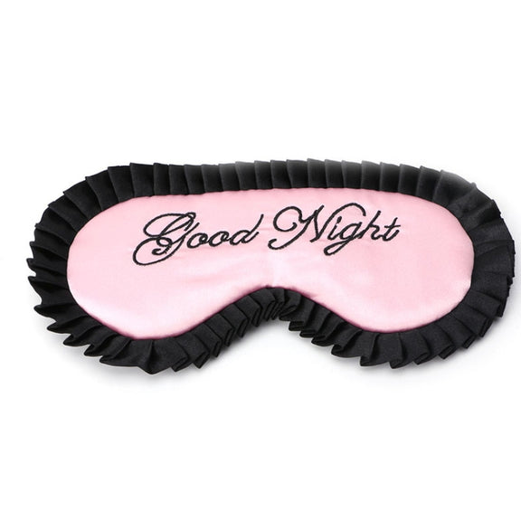 Comfortable Imitation Silk Satin Personalized Travel Sleep Mask Eye Cover(Pink)
