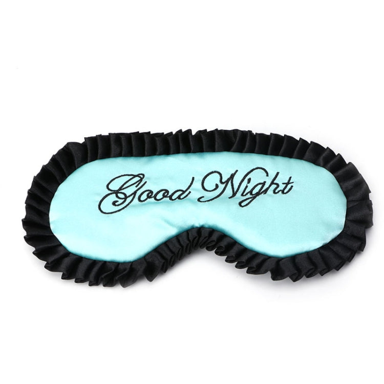 Comfortable Imitation Silk Satin Personalized Travel Sleep Mask Eye Cover(Green)