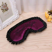 Comfortable Imitation Silk Satin Personalized Travel Sleep Mask Eye Cover(Purple)