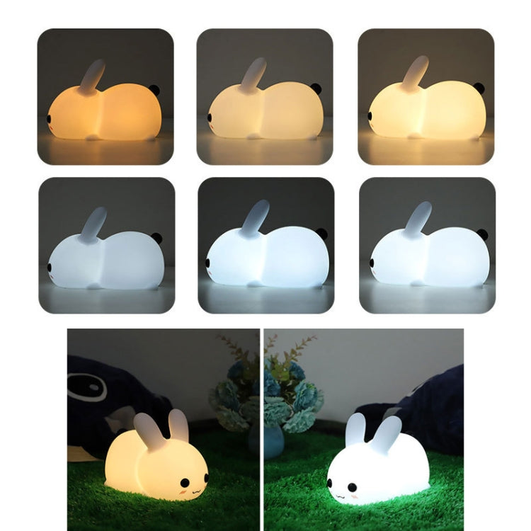 Silicone Rabbit LED Night Light USB Charging Dual-Tone Light Pat Light - Night Lights by PMc TechLife | Online Shopping South Africa | PMc TechLife | Buy Now Pay Later Mobicred